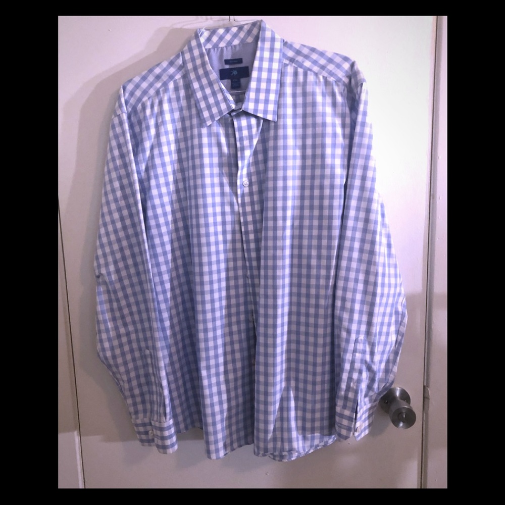 Blue checkered shirt